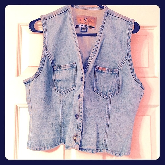 Express Jackets & Blazers - Vintage Jean Jacket Vest!